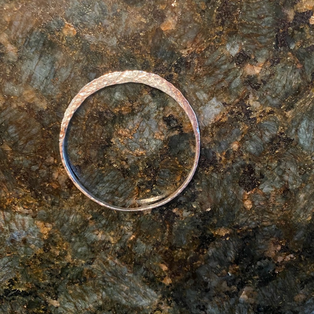 Sterling silver artisan bangle bracelet